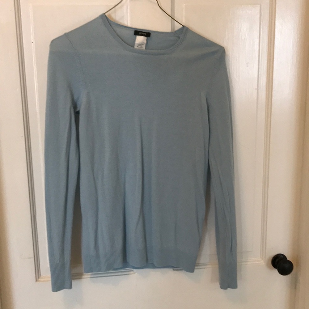 Lightweight J.Crew blue cotton sweater size large